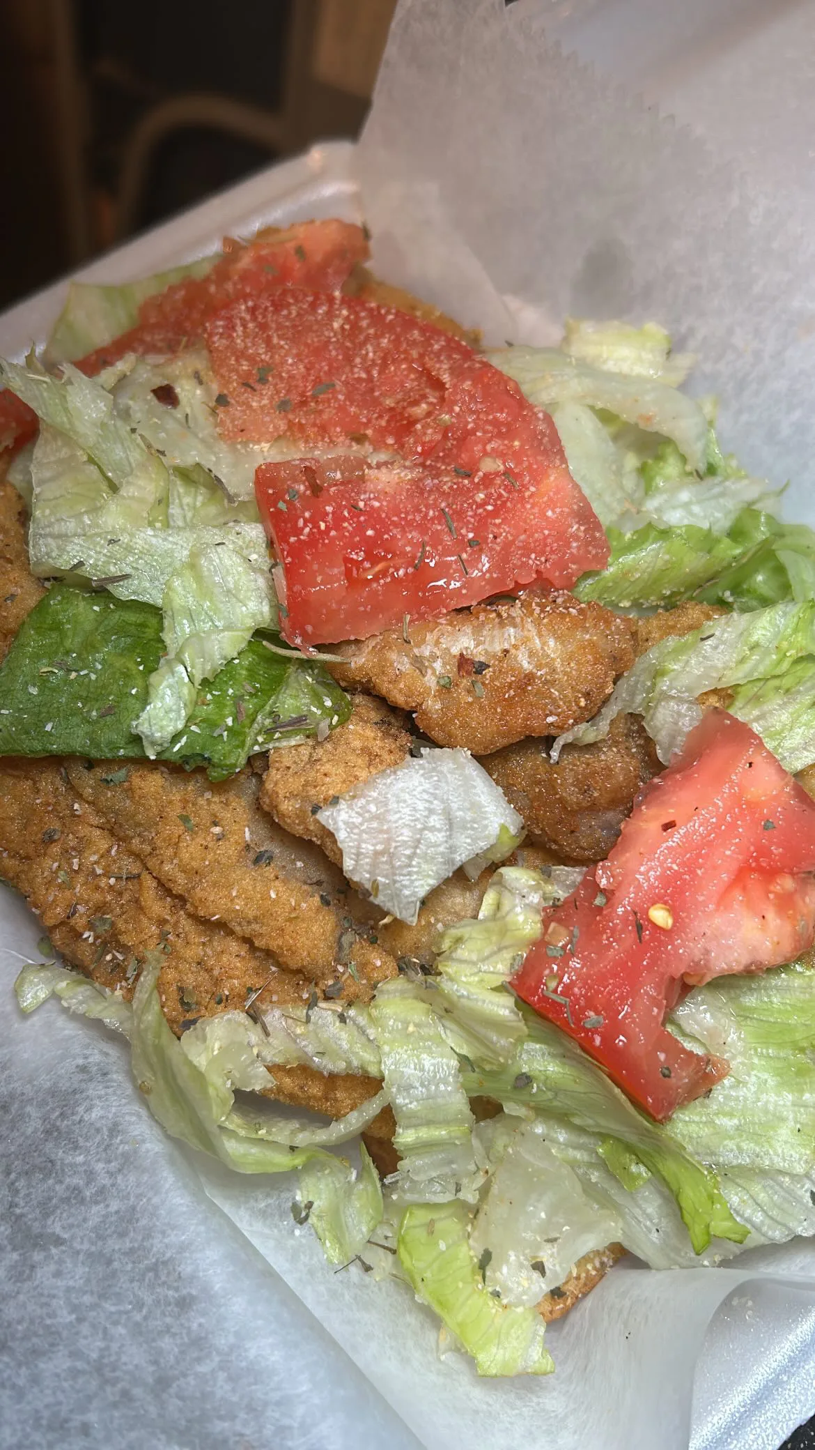 Swai BLT fish sandwich combo